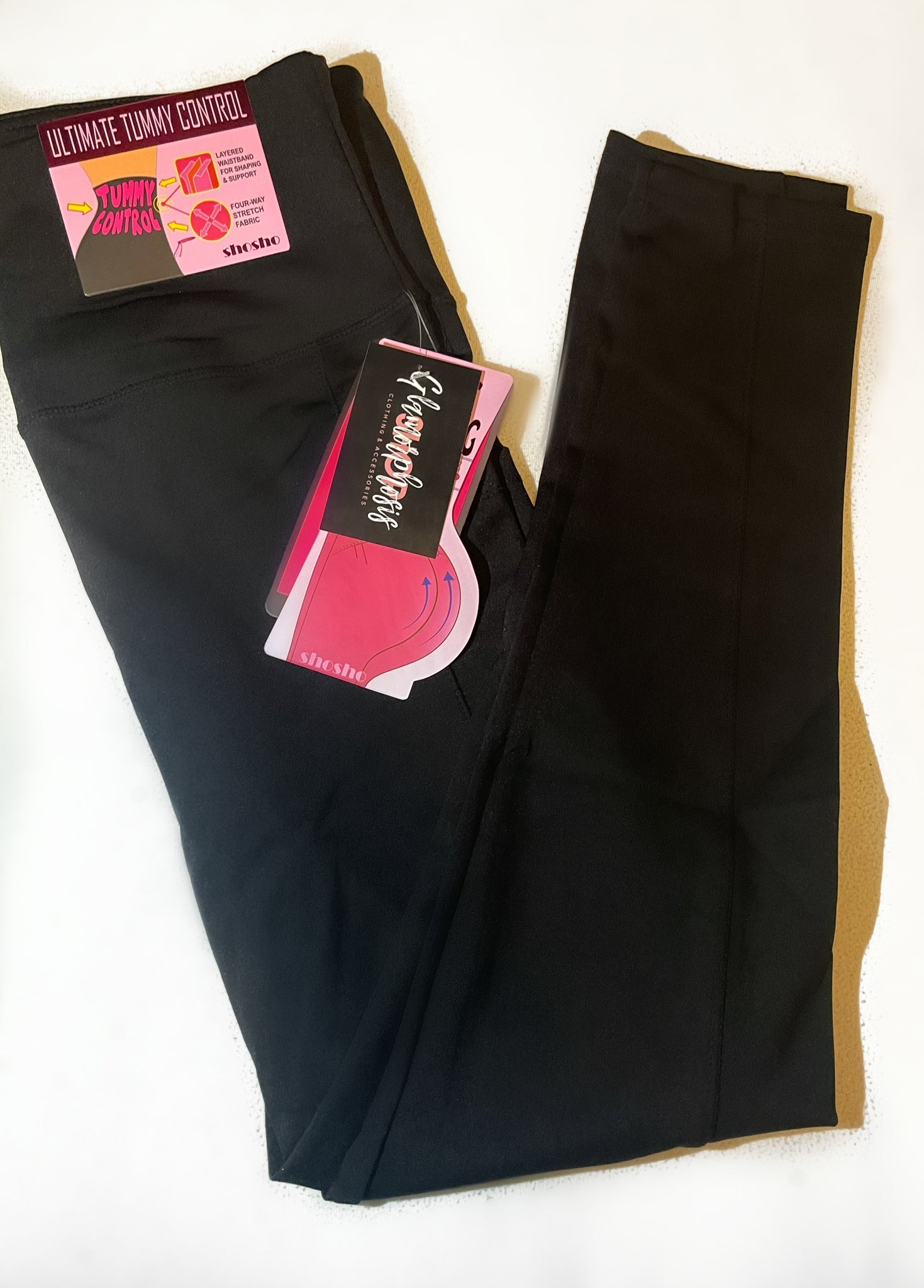 Plain Active Leggings-Black
