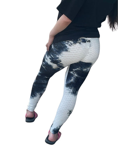 Black & White Honeycomb Leggings