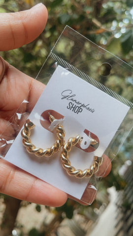 Twisty Hoops - Gold