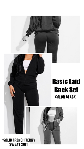 Basic Laid Back Set-Black